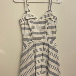 Striped Blue and White Women's Dress